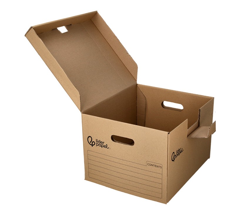 Cajón Contenedor de Archivo Liderpapel Cartón Reciclado Km0 – 3 Cajas Folio | Fabricado en España