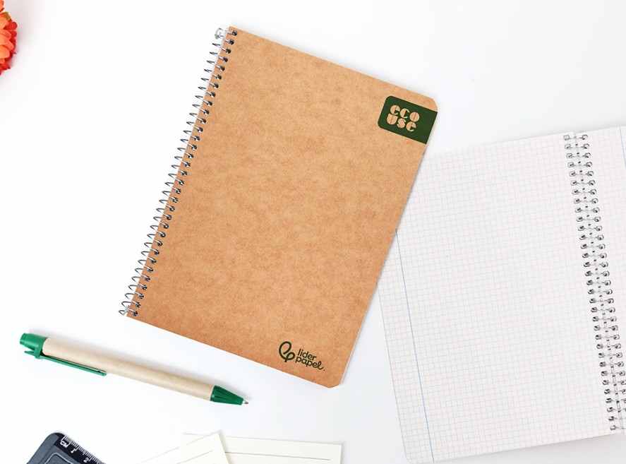 Cuaderno Espiral Liderpapel Ecouse A5 Papel Reciclado 80 g Tapa Kraft – Pack 10 Unidades | Km0