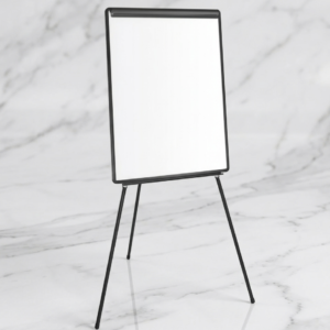 Pizarra Blanca Q-Connect con Trípode – 100x70 cm | Superficie Laminada + Altura Regulable