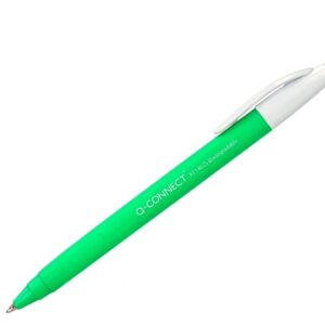 Bolígrafo Retráctil Biodegradable Q-Connect Tinta Azul 0,7 mm – Caja 12 Unidades | Para Empresas