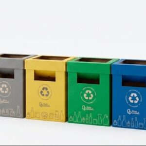 Pack Sistema de Reciclaje Oficina Completo Liderpapel Cartón 100% Reciclado – 10 Contenedores 70L | Km0