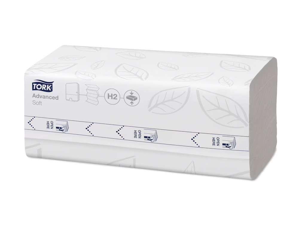 Paquete de 200 toallas secamanos Tork Xpress H2