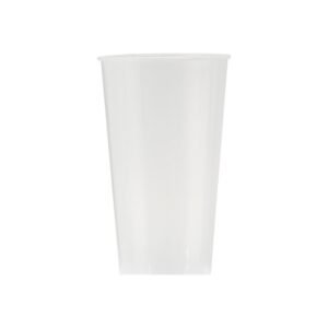 Vaso reutilizable transparente de 400 ml, fabricado en España